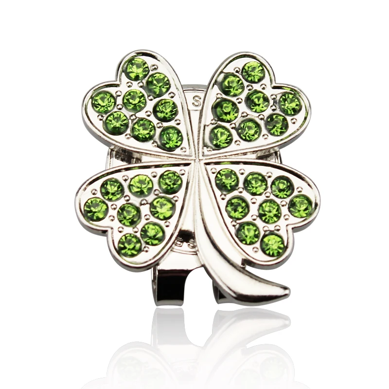 Golf Ball Mark 1pc Golf Ball Marker Beautifull Markers With Clips Rhinestone 4 Kinds for Markers For Golfers Gift