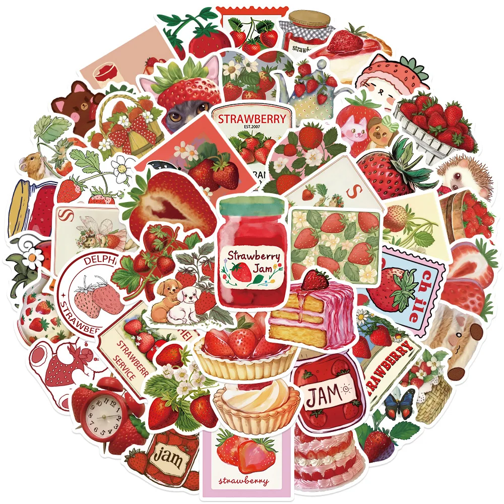 Kawaii Strawberry Stickers 2