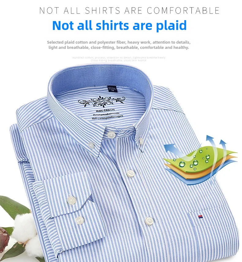 Herren Langarmhemd – Neu, Kirschrot, Oxford-Gewebe, bügelfrei, Frühling/Sommer/Herbst, Trendiges Streetwear-Oberteil, Hohe Qualität, Alles inklusive – Detail 4