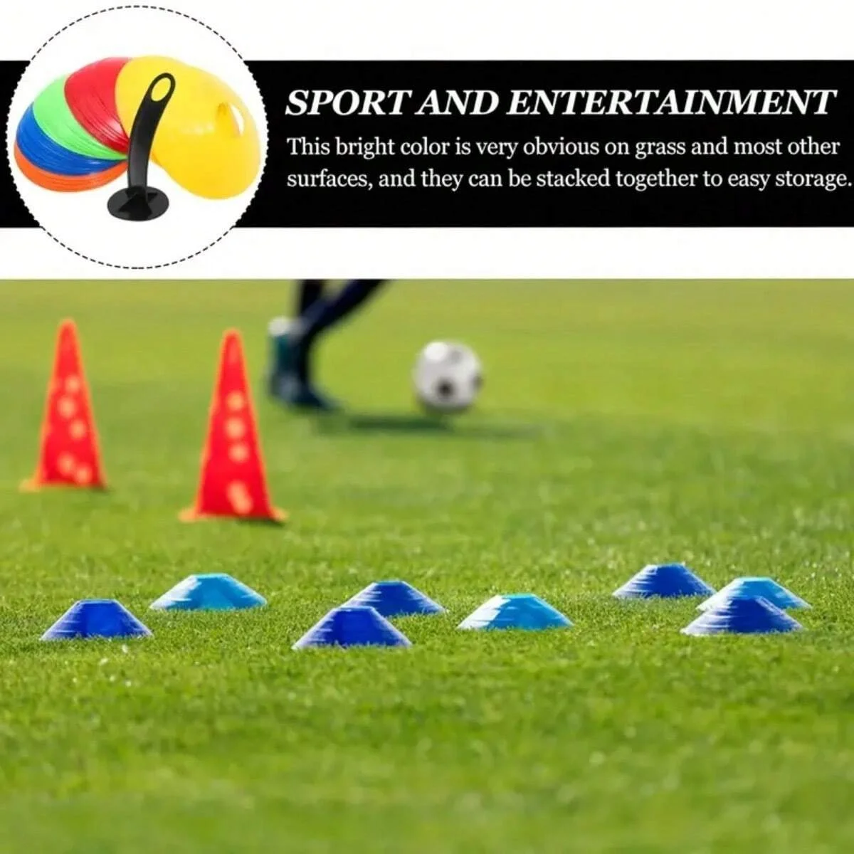 5/10/20/30pcs/Set Football Training Logo Discs Storage With One Net Bag Training Footsteps Set Logo Disc Set Basketbal