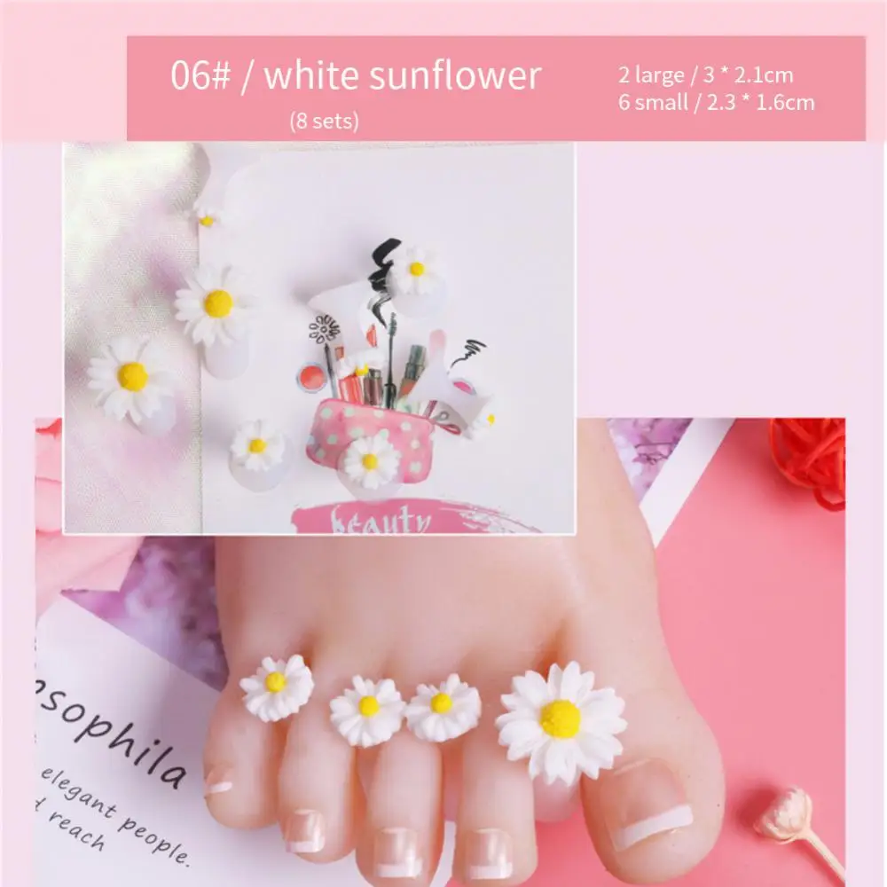 8Pcs/Pack Nail Art Toe Separator Foots Sponge Fingers Separators Soft Gel UV Polish Nail Salon Supplies Pedicure Manicure Tool