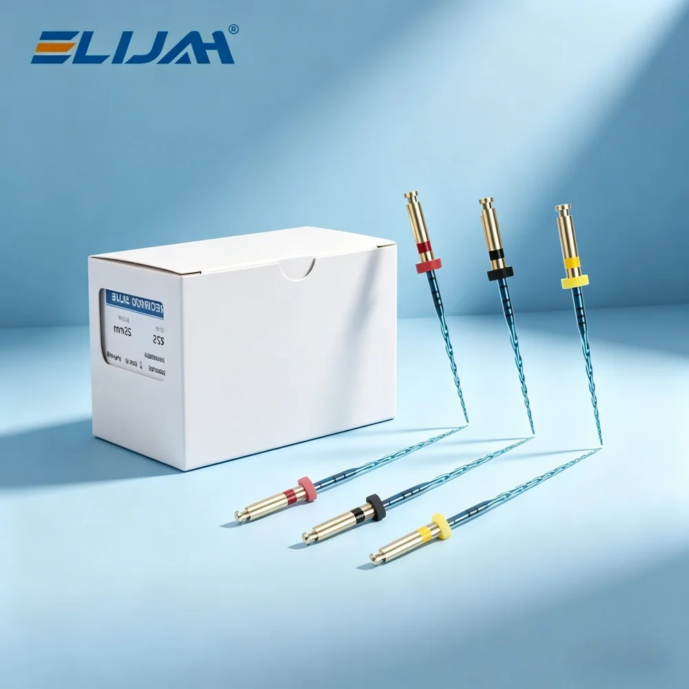 Dental 10 Boxen/Set Reciproc Blue Wärmeaktivierte NiTi Rotierende Feilen 6 Stück/Box 21mm R25/R40/R50 für zahnärztliche Endodontiebehandlung
