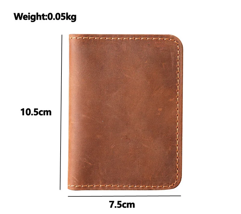 Genuine Leather Credit Card Holder Wallet for Men and Women Thin Bifold Wallet Slim Minimalist ID Card Wallet Small Card Case