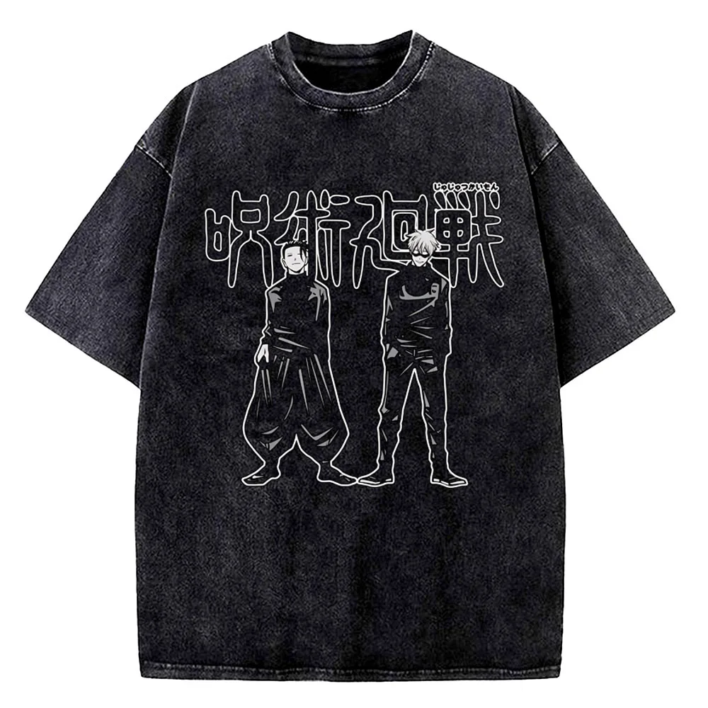 Jujutsu Kaisen Gojo Satoru Vintage Graphic Cotton T-Shirt - Unisex Short Sleeve Tee
