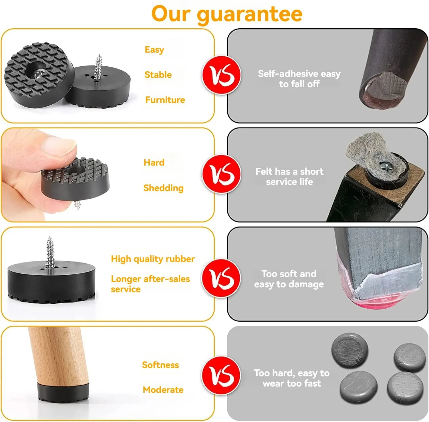 32pcs Furniture Foot Mats for Coffee Table Sofa Table Chair Anti Slip Soft Rubber,rubber furniture feet pads,furniture leg pads,furniture feet,furniture foot protector,furniture foot pads
