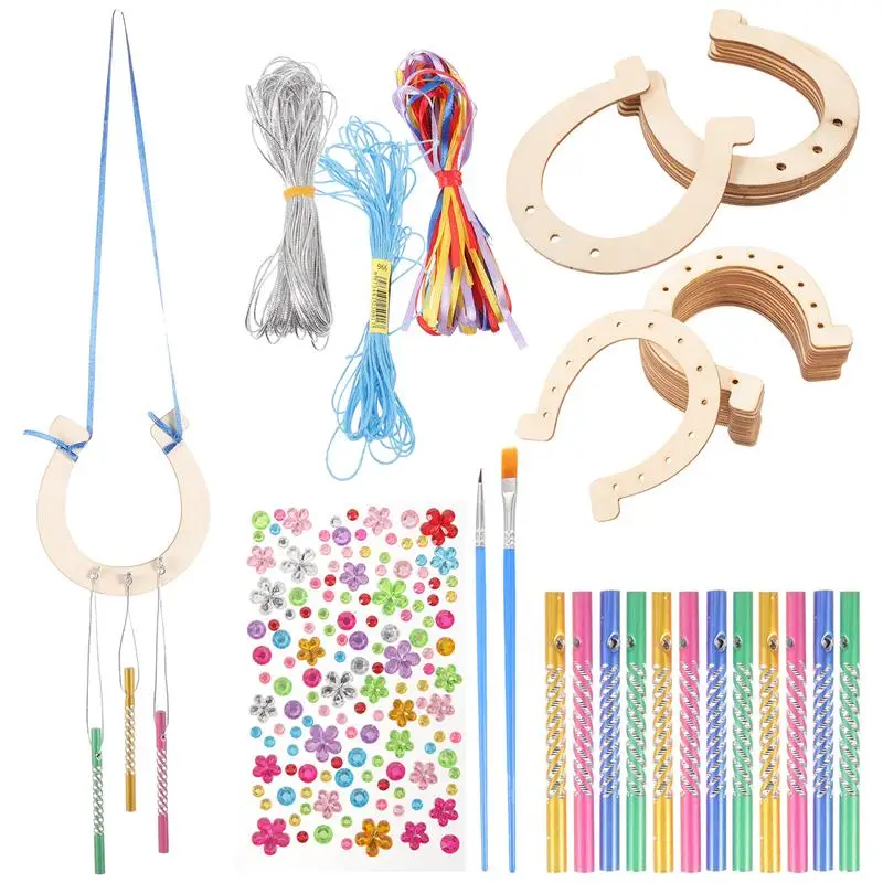 

1 Set Diy Horseshoe Wind Chime Pendant Wind Bell Hanging Ornament Home Decoration