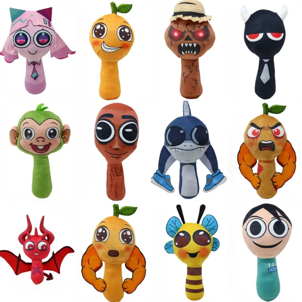 Sprunky Dolls Sprunki Plush Toys Tralalero Tralala Shark Plush Tung Tung Tung Sahur Toy Sprunki Soft Toy Blind Box Birthday Gift