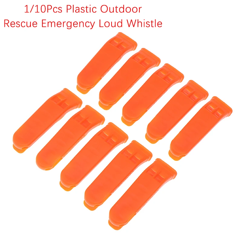 PP Plastic Outdoor Whistle 1/10Pcs Camping Hiking Survival Rescue Emergency Loud Sports Match Double Pipe Dual Band