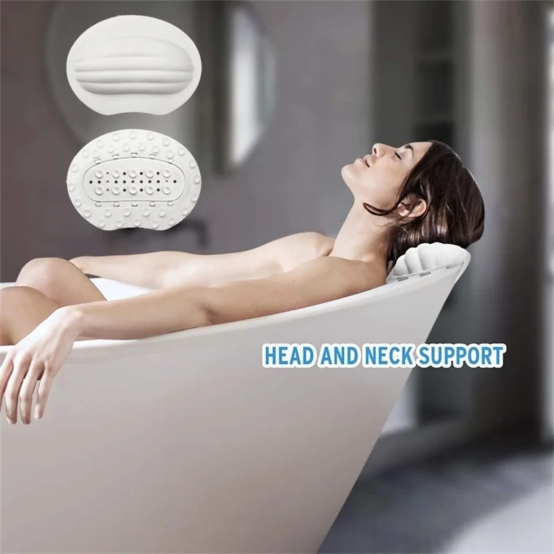 Bath Pillow For Tub, Bathtub Pillow For Head Neck Back Support Non