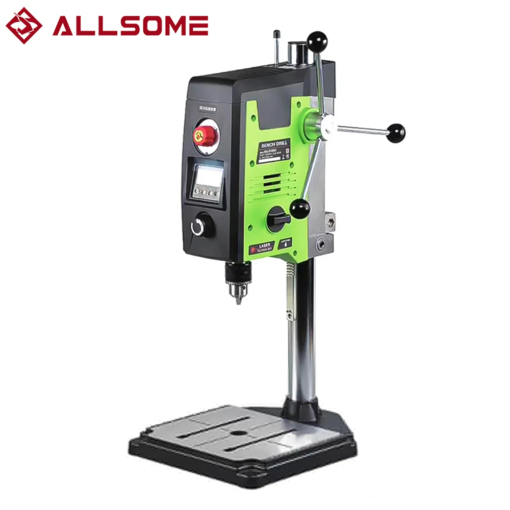 Allsome BG-518801 드릴링 기계 800w 벤치 탑 드릴 프레스 레이저 정렬 및 작업 빛 1.5-13mm