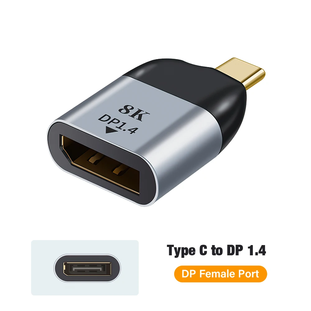 Universal USB-C to 8K/4K Multi-Display Converter: HDMI, VGA, DP & Mini DisplayPort Adapter