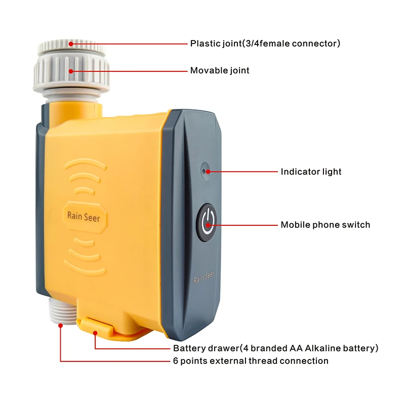 Rain Seer Tuya Zigbee Garden Home Irrigation Watering Timer WiFi Water Timer Mobile Phone Remote Controller 3 Rain Seer Tuya Zigbee Garden Home Irrigation Watering Timer WiFi Water Timer Mobile Phone Remote Controller - Image 3