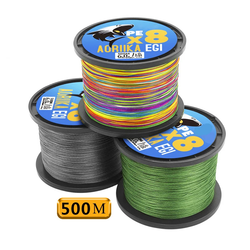 Professional Multifilament PE Braided Line For Trout Fishing 4x 8x 9x 500M  Wrap Wire Best Nylon Super Strong Japan Accessories