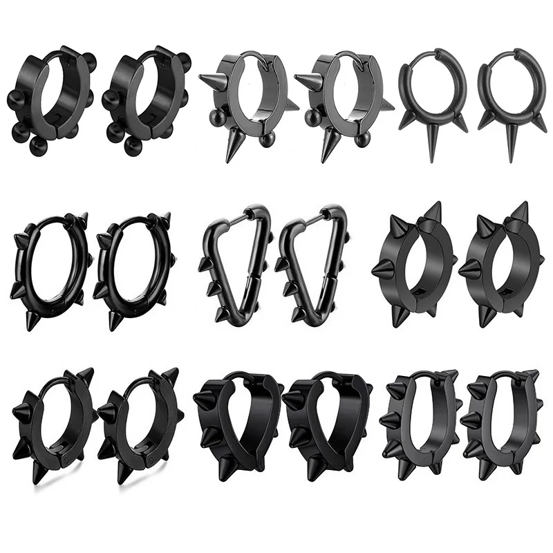 Beyoutifulthings Kegel-Spike Ohrringe - Edelstahl In Gold, Schwarz, Silber 3-5mm