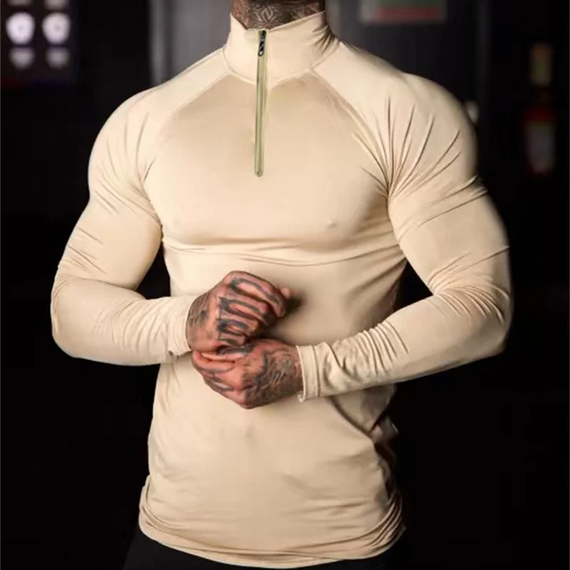 الربيع سريعة الجافة اللياقة البدنية ضغط تي شيرت ال...