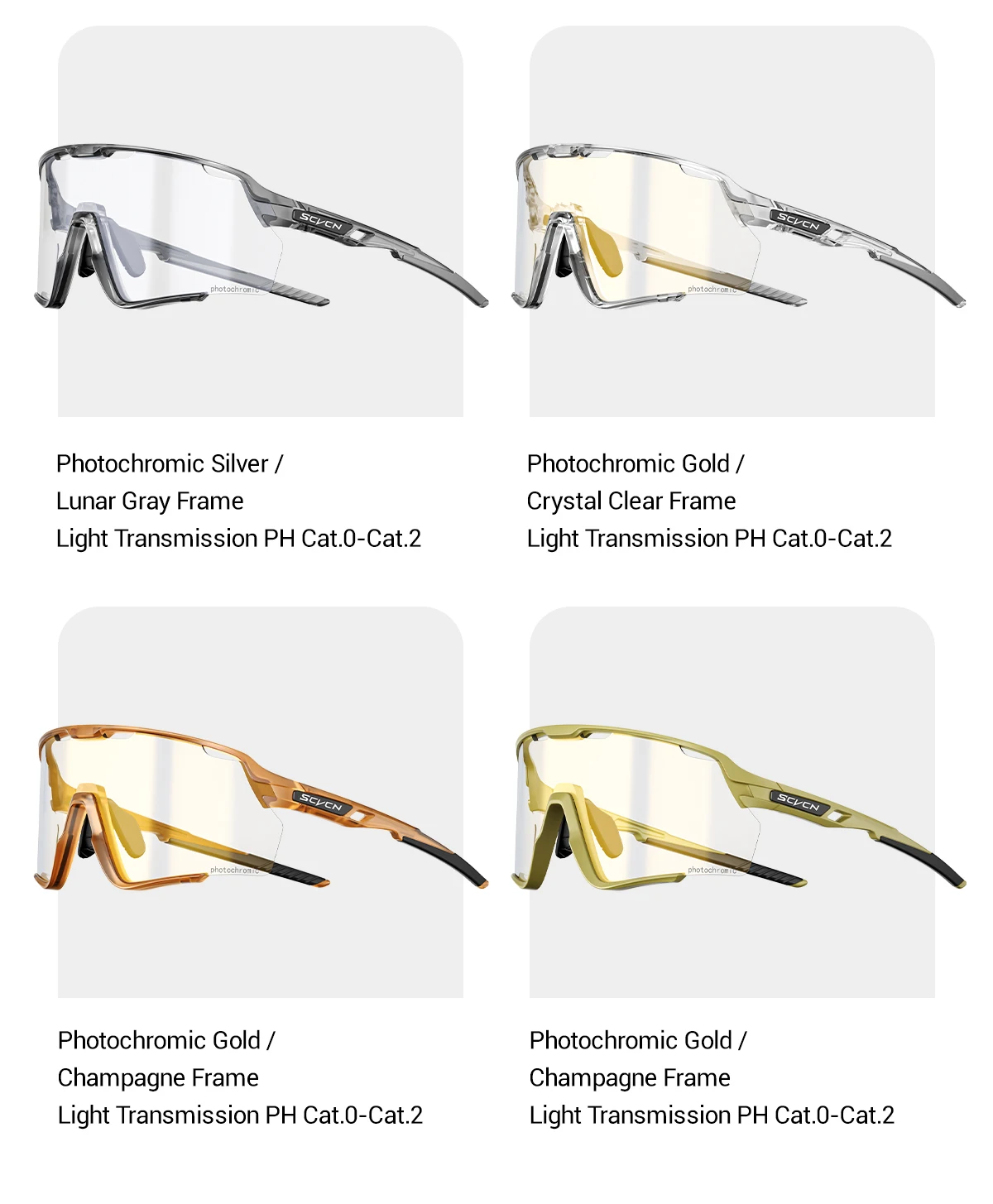 SCVCN Wander- und Kletterbrille, Outdoor Photochrome Fahrradbrille für Männer und Frauen, Sport-Radbrille, MTB UV400 Schutzbrille – Detail 18