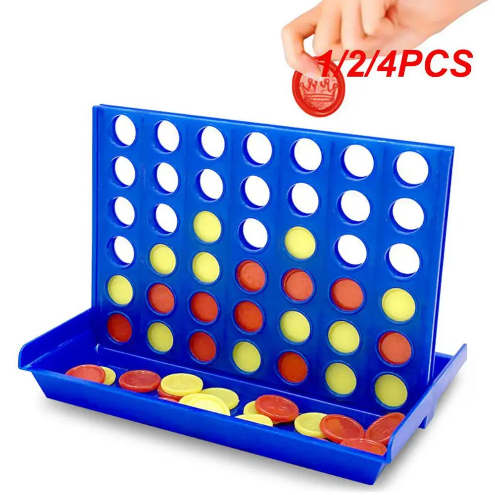 

1/2/4PCS Connect 4 In A Line Board Game Kids Educational Toys Family Travel Fun Board Game Line Up Row Board Puzzle Toys Classic