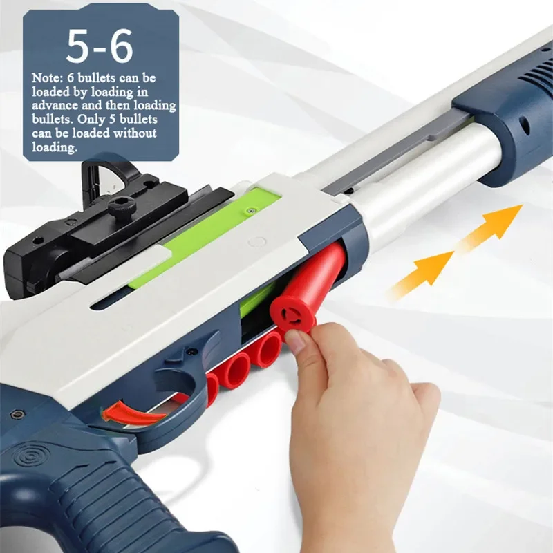 Toy Gun XM1014 Shotgun Spray Toys s686 Shell Throwing Soft Bullet Boy Battle Weapon Model Soft Bullet Toy Gun Children Gifts 5