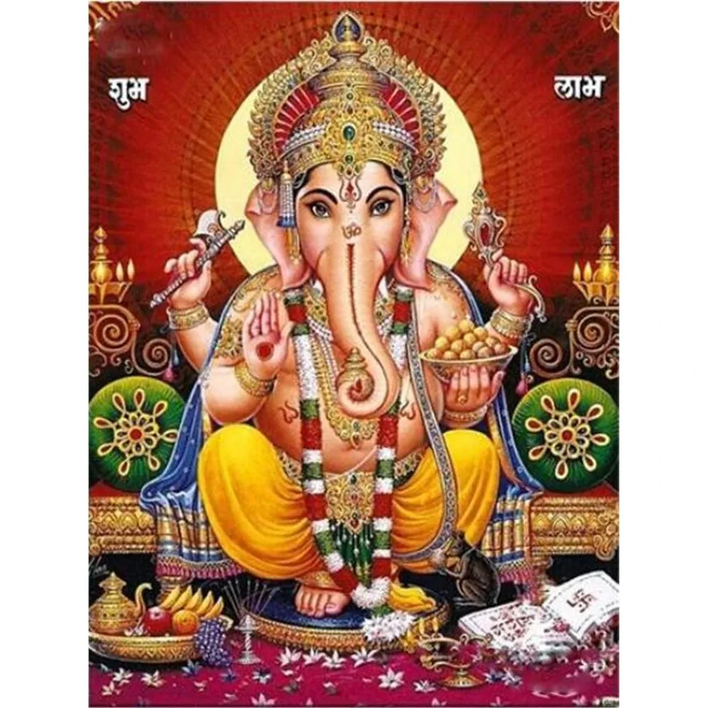 Buddha Indien Ganesha DIY Kreuz Stich 11CT Stickerei Kits Handwerk Hand Set Gedruckt Leinwand Baumwolle Gewinde Haus Verkaufen – Detail 1