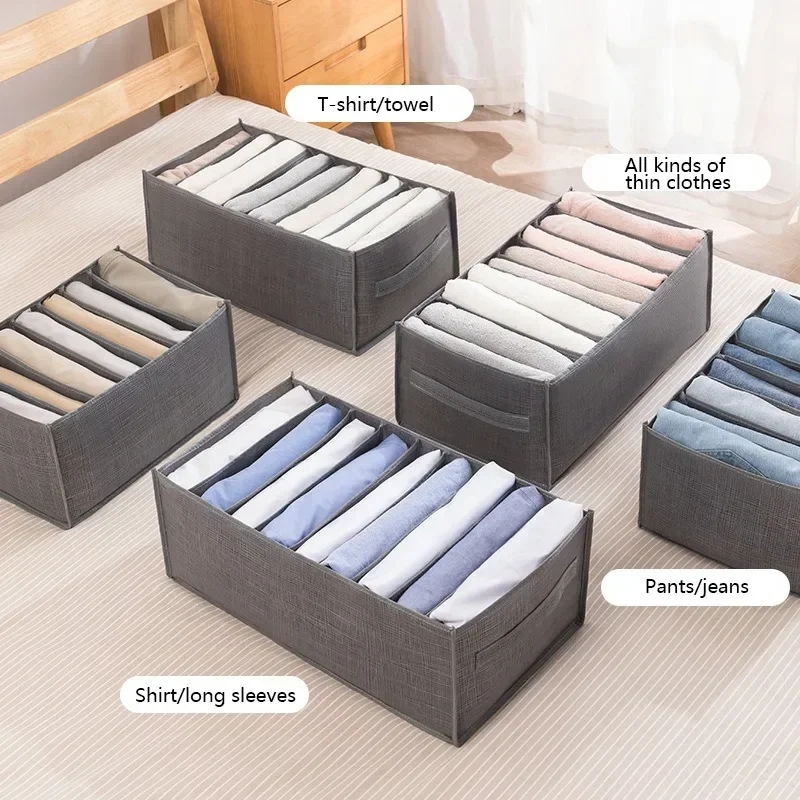 Description Picture 4 of itemClosets Clothes Organizer Box Jeans Storag Pants Cabinet Organizer Drawers Underwear Socks T-shirt Wardrobe Storage Organizers
