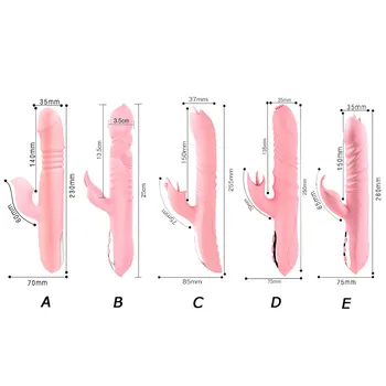 Rabbit Thrusting Vibrators G Spot Vagina Vibrator Female Clitoris Stimulator Butt Plug Anal SexToys for Woman Dildo Erotic Goods 6