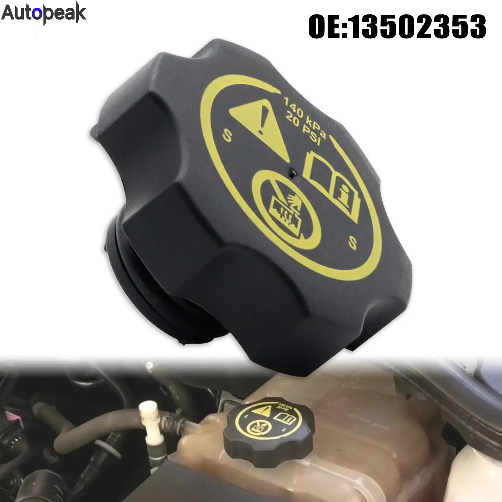Tappo Vaschetta Radiatore Opel Adam Karl Meriva Mokka X Zafira 1305248 13502353 - Foto 13