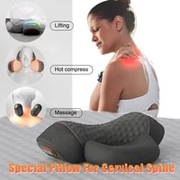 Electric Massager Cervical Pillow Hot Compress Vibration Massage Neck Traction Relax Sleeping Memory Foam Pillow Spine Support 2