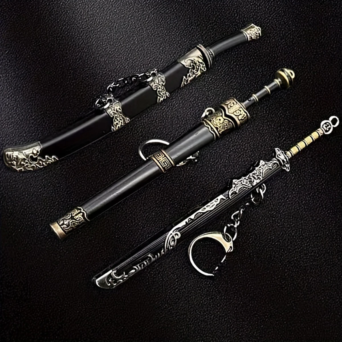 Ancient Chinese Mini Sword KeyChain First Emperor of Qin KeyRing Sword Metal Weapon Toy Key Chain Pendant Cute Keychain - Image 5