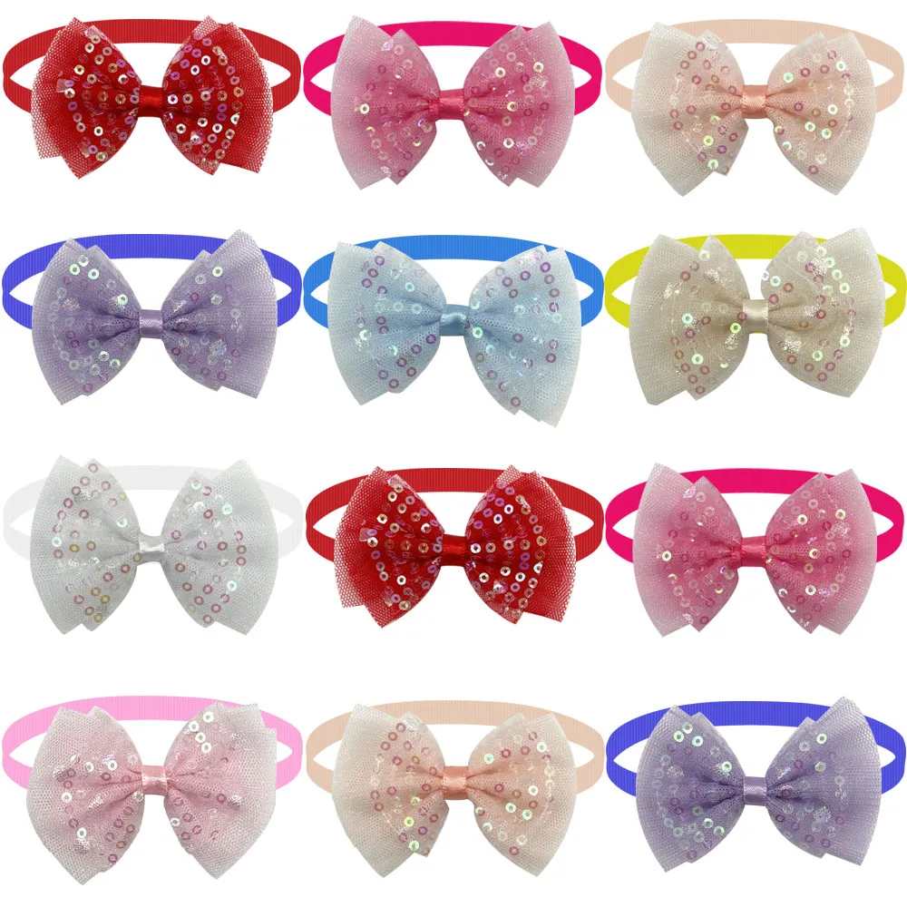 

50/100pcs Handmade Pet Puppy Dog Cat Bow Ties Adjustable Dog Bowties Pet Grooming Ties Dog Accessories Pet Supplies