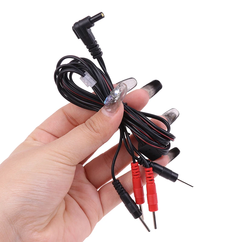 1Pcs 2.35mm New Electrotherapy Electrode Lead Electric Shock Wires Cable For Massager Connection Cable Massage And Relaxation