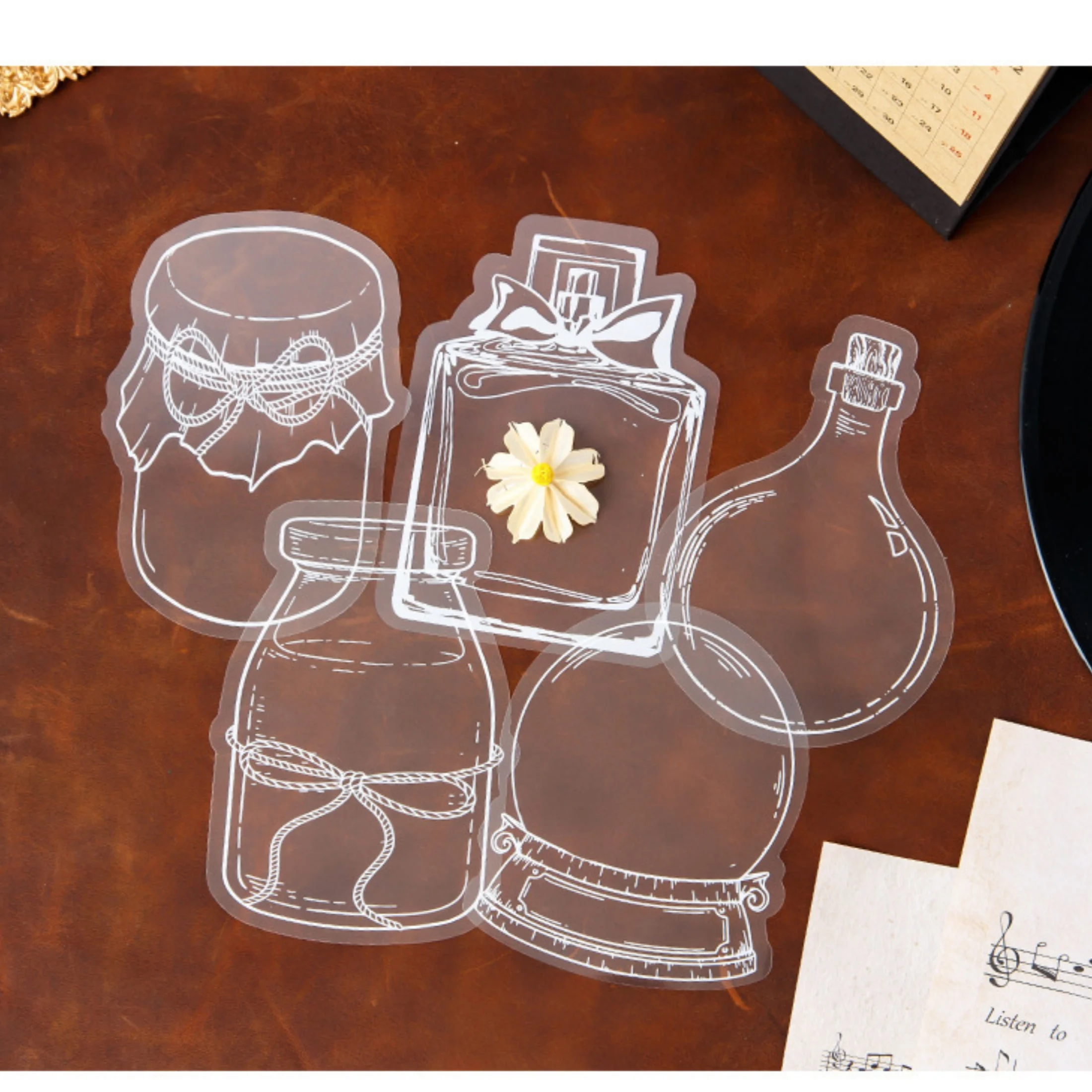 Dried flower bookmark handmade DIY material transparent specimen homemade drip glue embossed plant flower sticker bottle for ele 2
