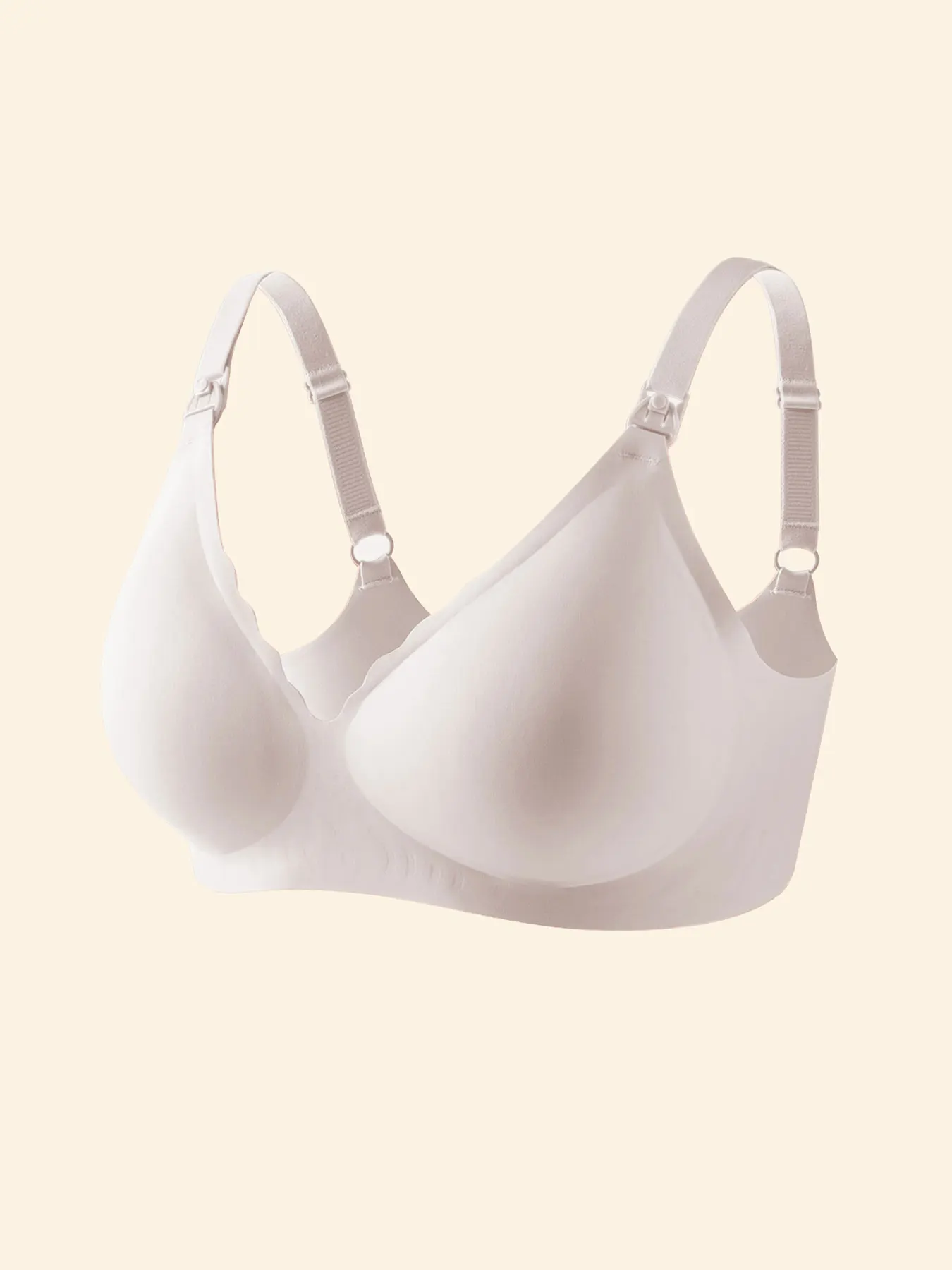 Vinfact Reggiseno da allattamento liscio setoso da donna senza ferretto, senza cuciture, con prolunghe del reggiseno aggiuntive per dormire e allattare, Colore: rosa., S