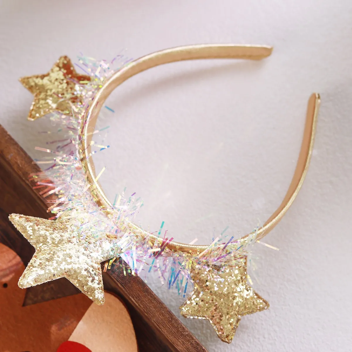 New Christmas headband High-quality sequined five-pointed star headband Christmas Party Hair Accessory