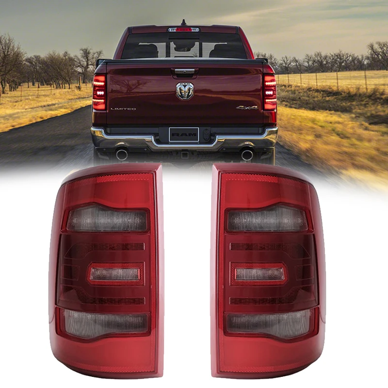 

Car Styling Taillights for Dodge RAM 1500 2500 3500 LED Tail Light 2009-2018 Tail Lamp DRL Rear Turn Signal Automotive Accessori