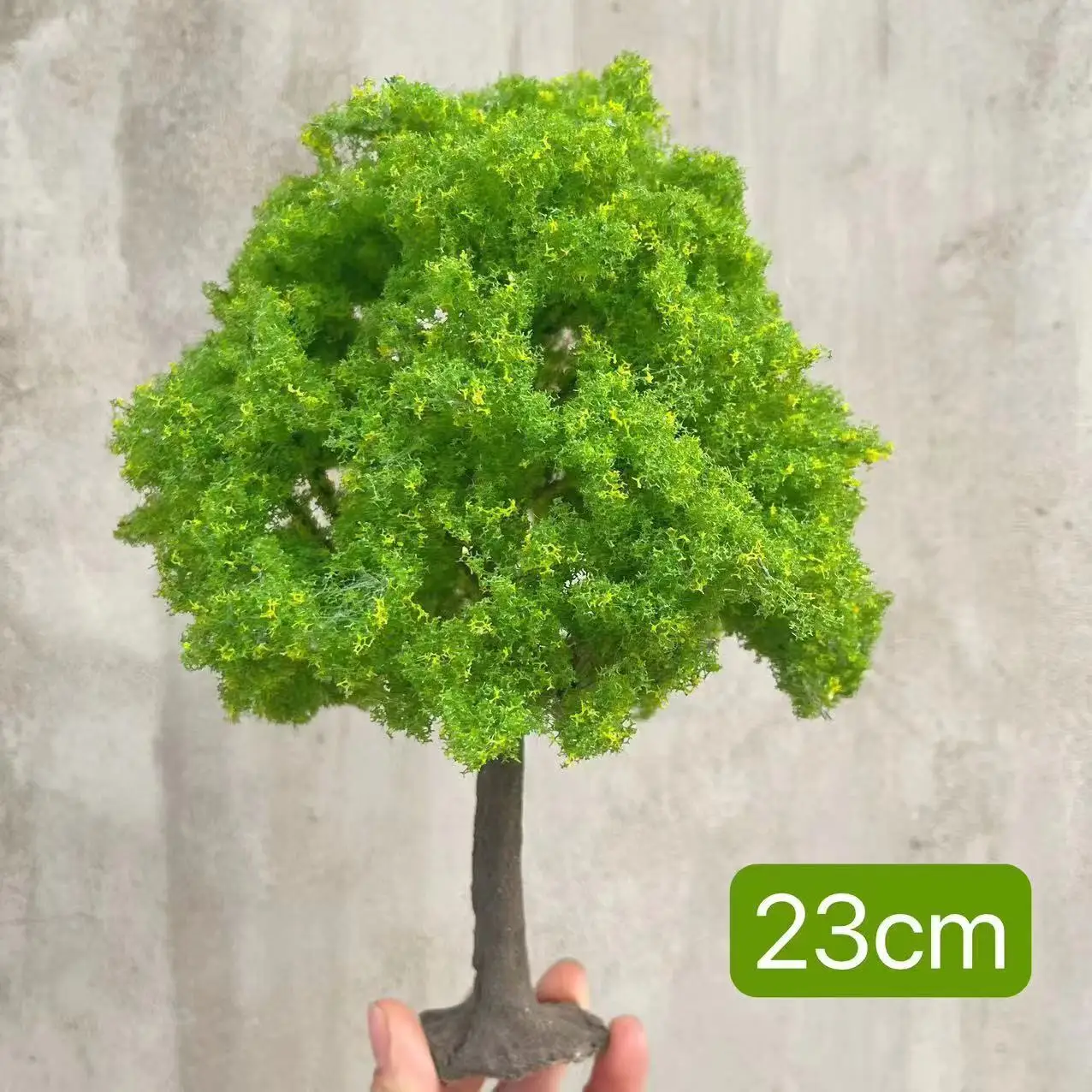 10/15/23cm Spring simulated tree model yellow green light tender handmade wire model tree fine scale train railway layout