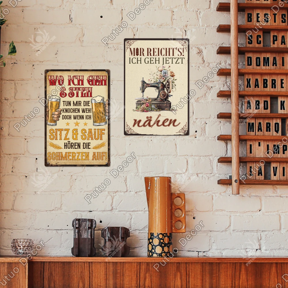 Putuo Decor Targa In Metallo 20x30 Cm Con Citazione Ispirazionale - Poster Vintage Per Parete