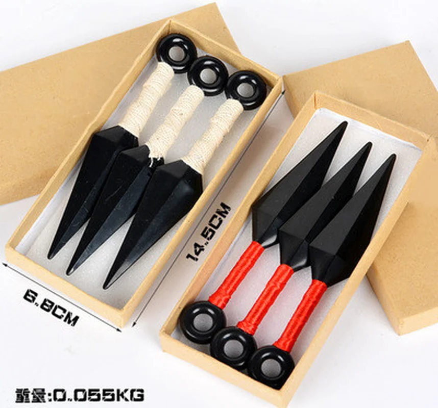 

3pcs/set Anime Konoha Ninja Kakashi Cosplay Prop Kunai Knives Weapons Armor Kid Adult Throwing Darts Accessories