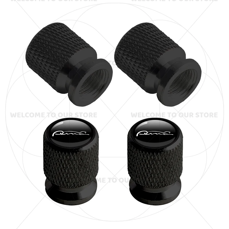 Premium Aluminum Car Tire Valve Caps - Set of 4 Stylish Air Dust Covers Accessories