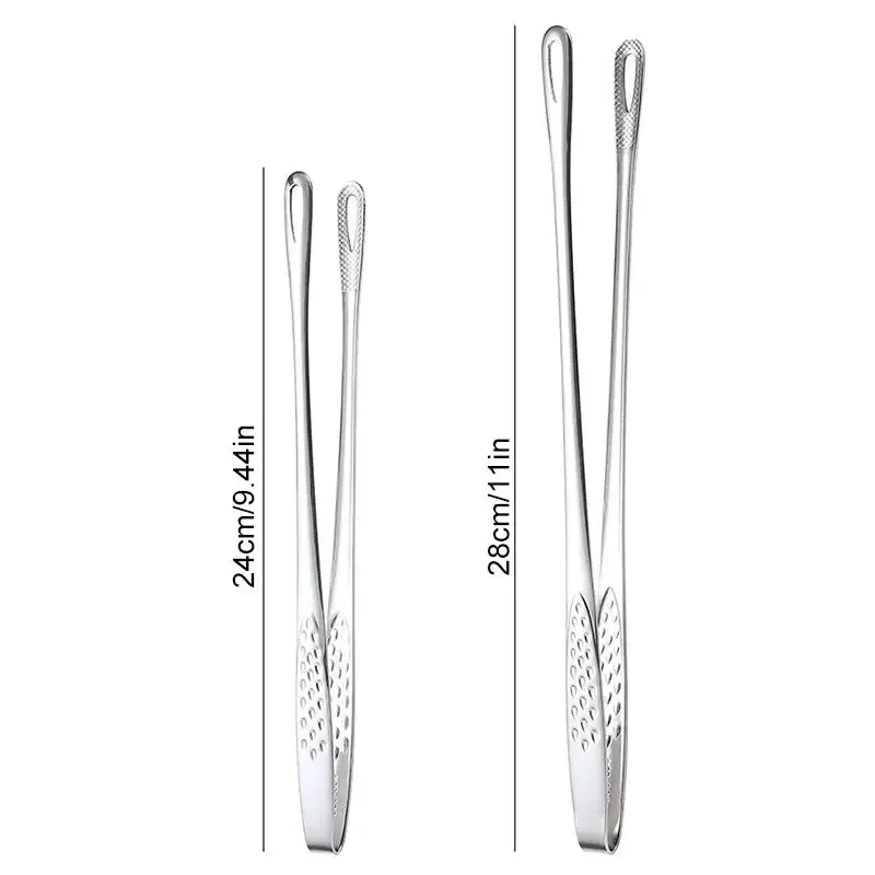 1pc Stainless Steel Food Tongs Long Handle 6