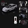 1:24 Tesla Model X  Tesla Model 3 Alloy Die Cast Toy Car Model Sound and Light Children's Toy Collectibles Birthday gift 6