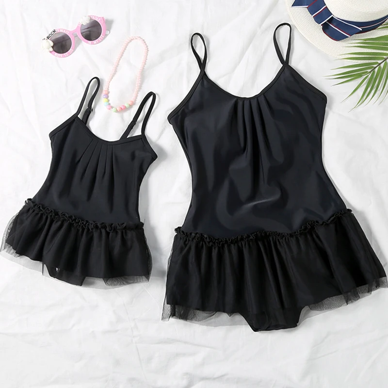 

Summer New Family Wing Swimming Dress Mother and Daughter Swimwear Family Matching Look Mom Girls Kids Swimsuits Family Outfits