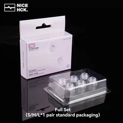 NICEHCK P03 Transparent Liquid Silicone Noise - Canceling Ear Tips - Soft and Safe Earphone Accessories (P03 (Full Set))