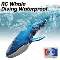 Rc Shark Toy 10M Diving Submarine Whales Remote Control Animals Waterproof Bathtub Pool Electric Toys for Boys Kids Gift 1