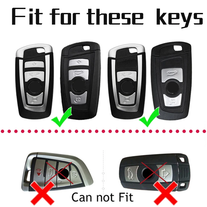 Key Case Cover Key Case Car Key Shell Remote Control Case Cover Carbon Fiber Car Key Fob Case Skin Cover BMW 3 4 5 Series 320i 530i 550i F20 F21 F30 F31 F25 F01 F02 Car Key Case