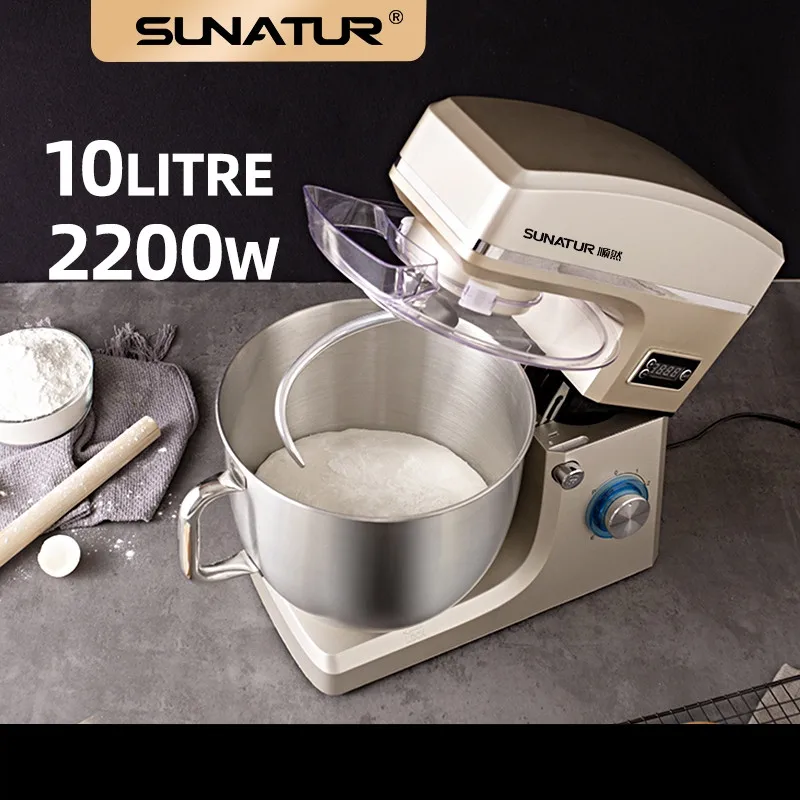 SUNATUR 10LStand Mixer Dough Kneading Planetary Proccessor Beater Machine Electric Kitchen Blender Cake Automatic Home Appliance 3