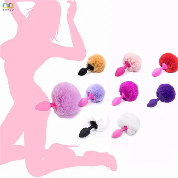 Rabbit Tail Plush Animal Butt Plug Cosplay Anal Erotic Fetish Sex Toys 18+ Adult Roleplay Anus Intimacy Bdsm Adult Games Slave 5