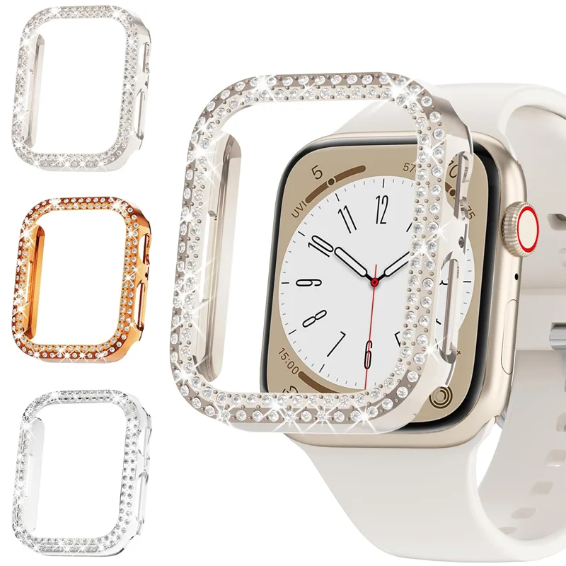 Coque De Protection D'écran Bling Diamond Pour Femmes De 44 Mm, 40 Mm