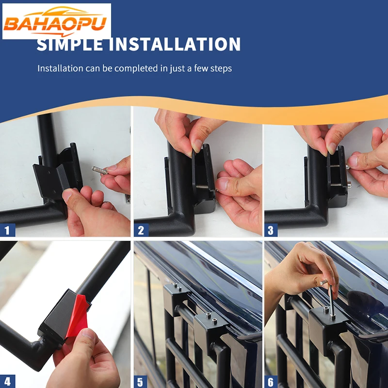 바하오푸 차량 뒷유리창 확장 랙 금속 등반 사다리, 스즈키 짐니 2019년식 이후 4도어 버전용, 외부 액세서리