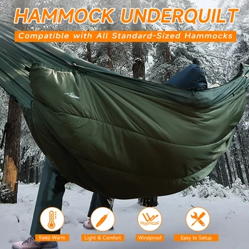 Hammock Underquilt for Camping Hammock, Warm Insulation Ultralight 4 Season Under Quilt for Hammocks,Hiking, Backpacking
