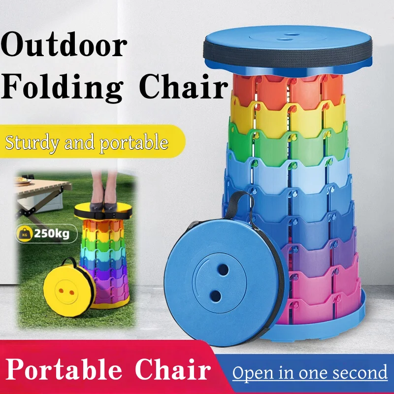 Chaise pliante télescopique réglable compacte légère portable pêche camping extérieur transport facile
